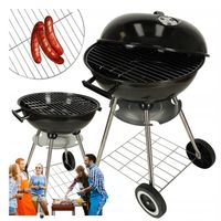 Grill OGRODOWY Węglowy na Brykiet Zamykany z Pokrywą wentylacją i Półką