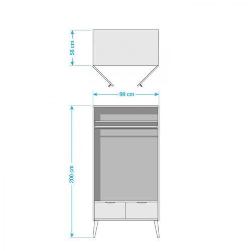 Szafa Oslo 2D2S w stylu retro na Arena.pl