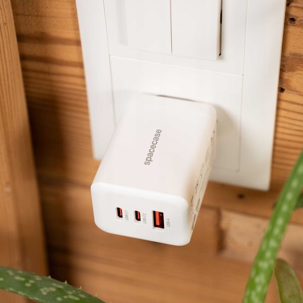 Spacecase Usb Charger 65W Gan Sc009W White zdjęcie 2