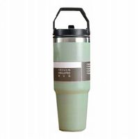 KUBEK TERMICZNY Z UCHWYTEM NA KAWĘ HERBATĘ SZCZELNY POJEMNY 900ML ZIELONY