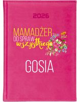 KALENDARZ A6 2026 TYGODNNIOWY PLANER prezent dla MAMY nadruk TWÓJ NAPIS
