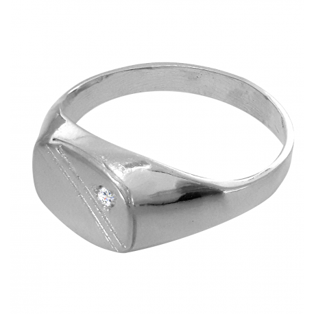 SREBRNY SYGNET Z CYRKONIĄ PRÓBA SREBRA 925 GRAWER GRATIS zdjęcie 3