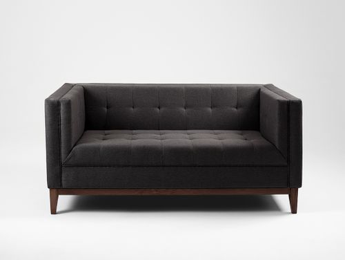 Sofa by-TOM 2 osobowa - czarny, orzech na Arena.pl