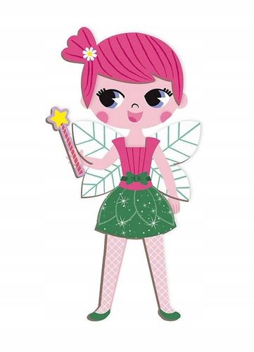 Układanka magnetyczna Magnetibook Kostiumy Dziewczynka dla dzieci 3+, Janod na Arena.pl