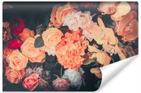 Fototapeta Do Jadalni KWIATY Orchidea Róże Natura Efekt 3D 368cm x 254cm