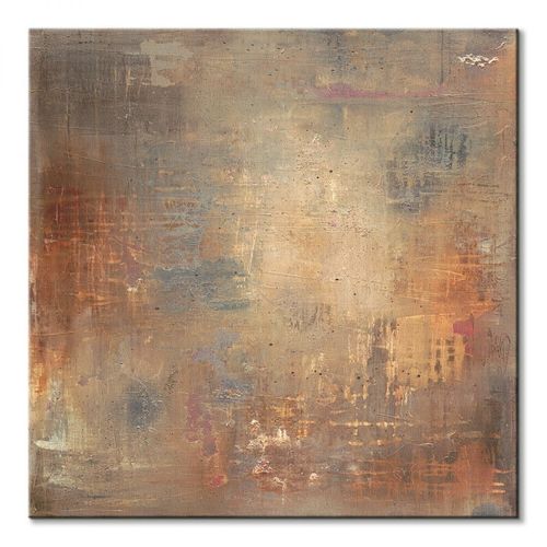 Abstrakcja Copper Earth - obraz na płótnie 60x60 cm na Arena.pl