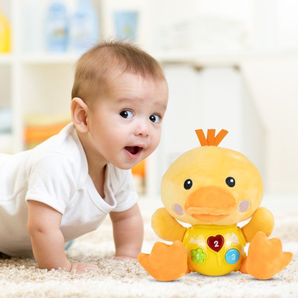 Kaczka Kaczuszka Interaktywna Świeci Śpiewa Maskotka Pluszak Dźwięk zdjęcie 11