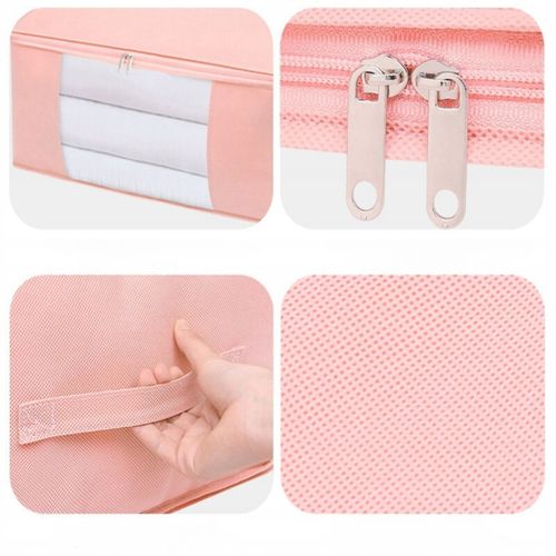 Pokrowiec Na Pościel Pod Łóżko Pojemnik Na Ubrania Torba Miękki Różowy L na Arena.pl