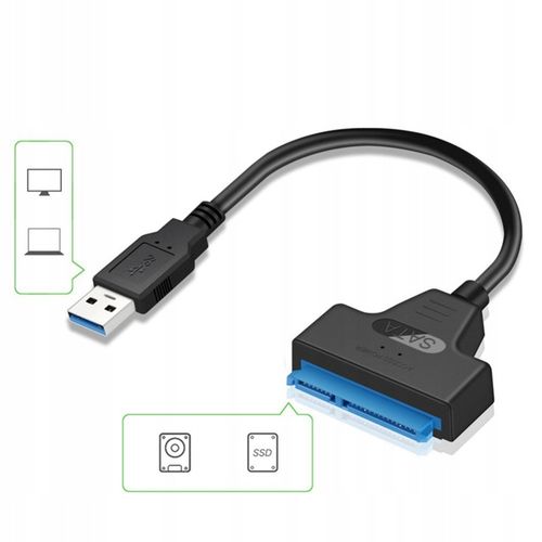 ADAPTER USB 3.0 SATA PRZEJŚCIÓWKA DO DYSKU HDD SSD na Arena.pl