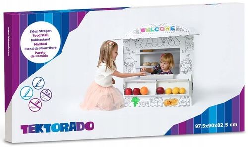 Kartonowy Domek do malowania i samodzielnego złożenia Stragan Tektorado na Arena.pl