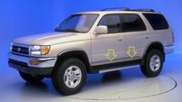 Toyota 4Runner 1996-2002 - Listwy chrom boczne drzwi chromowane ochronne
