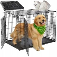 KLATKA METALOWA TRANSPORTER DO SAMOCHODU KOJEC DLA PSA PSÓW KOTA 75x54x62CM