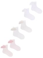 Skarpety dziewczęce bawełniane gładkie ze skrzydłami 3PAK 17-19 YOCLUB