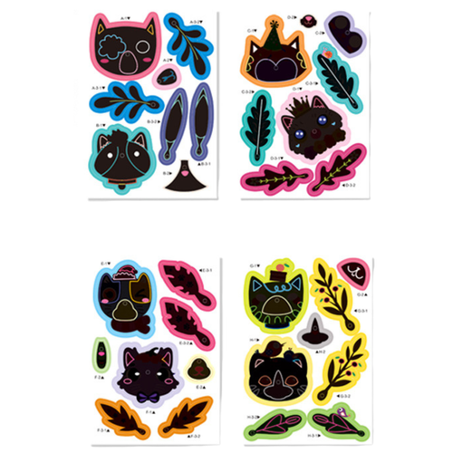 Zestaw Diy Bukiet Kotków Dla Dzieci Rysowanie Scratch Wydrapywanie Wzorów na Arena.pl