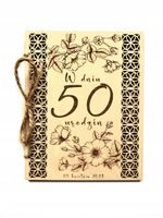 Kartka urodzinowa na 50 urodziny DREWNO PRESONALIZOWANA 50TKA