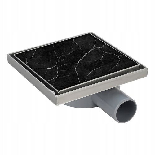 ODPŁYW LINIOWY KWADRATOWY 15x15 CM INOX OBROTOWY NISKI SYFON 360 DL07 FIX na Arena.pl