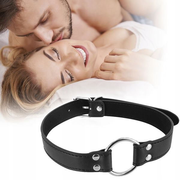 Knebel z otworem na usta. Obroża BDSM. zdjęcie 5