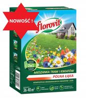 Mieszanka traw i kwiatów POLNA ŁĄKA Florovit łąka kwietna nasiona 940g