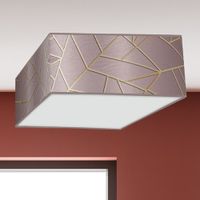 Sufitowa lampa nowoczesna ZIGGY MLP7589 Milagro okrągła z mozaiką różowa