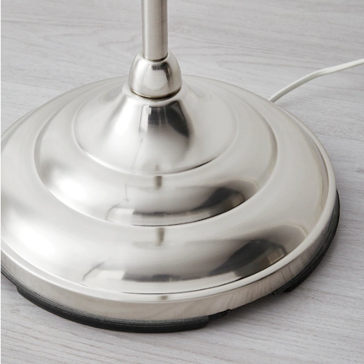 Lampa podłogowa stojąca do sypialni salonu 155 cm IKEA ÅRSTID srebrno biała zdjęcie 3