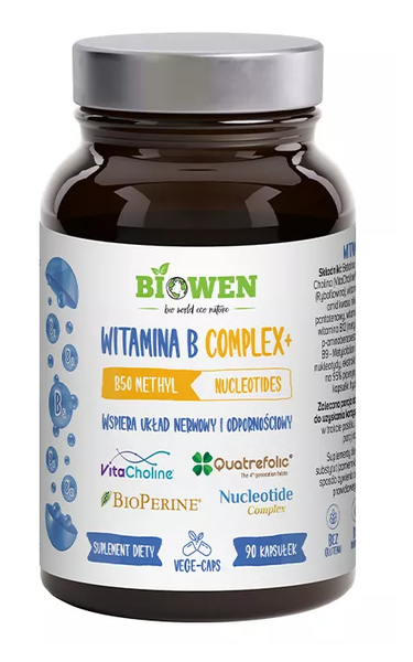 Witamina B Complex+ Bezglutenowa 90 KapsuŁek - Biowen zdjęcie 1