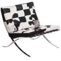 Fotel BA1 skóra naturalna pony inspirowany Barcelona