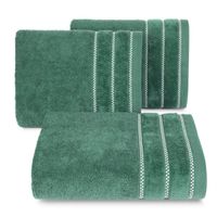 Ręcznik Dona 30x50 cm ciemnozielony bawełna frotte z bordiurą
