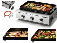 GRILL GAZOWY STOŁOWY GRILMEISTER 3 PALNIKI STAL 9kW/ PRZENOŚNY/ MOBILNY