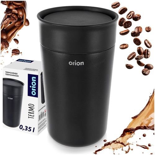 Kubek termiczny stalowy czarny TERMO 350 ml na Arena.pl