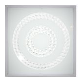 Lux plafon 29x29 16W LED 4000K satyna podwójny ring