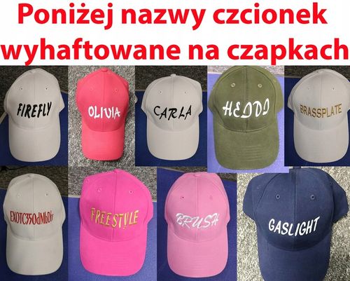 CZAPKA BEJSBOLÓWKA HAFT LOGO NAPISEM NADRUKIEM na Arena.pl