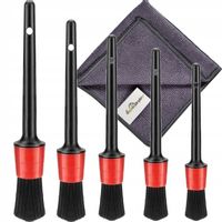 PĘDZLE PĘDZELKI DETAILINGOWE DO CZYSZCZENIA MYCIA AUTA ZESTAW 5szt PĘDZLI