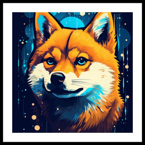 Plakat 40x40cm Lisek w Kosmosie na Arena.pl