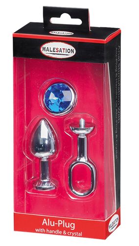 malesation alu-plug with handle & crystal small, chrome na Arena.pl