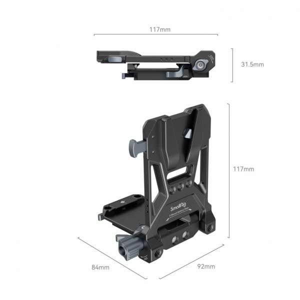 SmallRig 4064B kompaktowe mocowanie akumulatora V-Mount zdjęcie 2