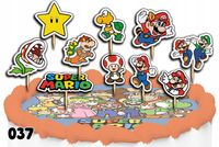 TOPPERY NA TORT OZDOBNE DEKORACJA ZESTAW - SUPER MARIO BROS 10szt.