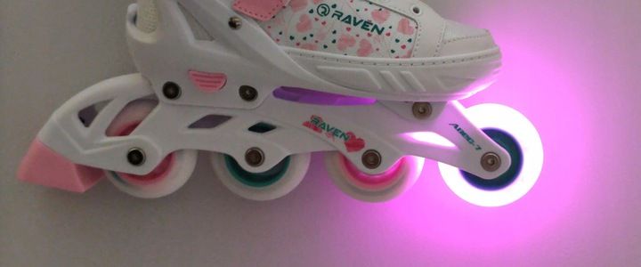 Rolki Regulowane RAVEN Rosi 31-35 Kółko LED zdjęcie 7
