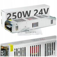 ZASILACZ MODUŁOWY LED 250W 24V TRANSFORMATOR DO TAŚM OPRAW SLIM CCTV 10A