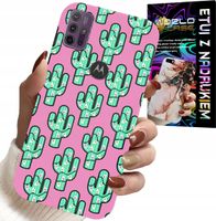 ETUI DO MOTOROLA MOTO G10 / G30 - KAKTUSY, KAKTUS NA RÓŻOWYM TLE + FOLIA