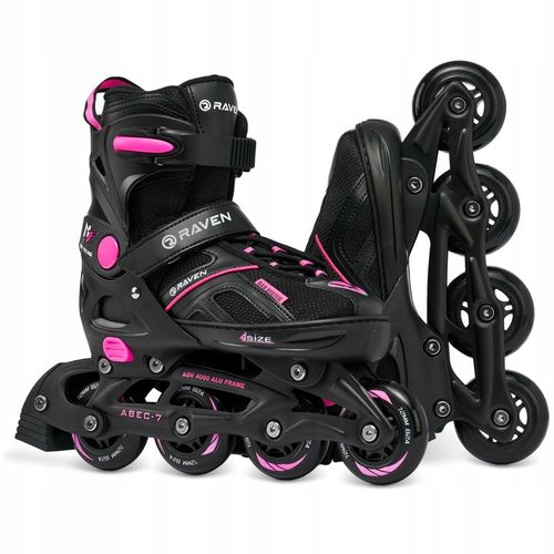 Rolki Regulowane RAVEN Pulse Black/Fuchsia 37-40 na Arena.pl