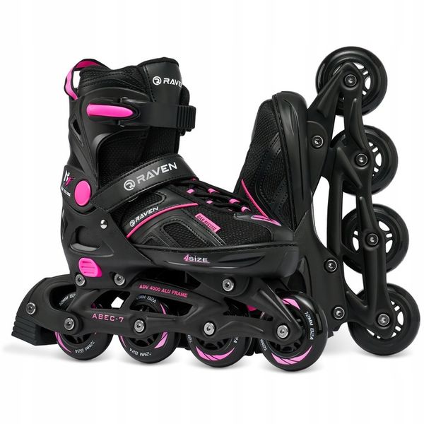Rolki Regulowane RAVEN Pulse Black/Fuchsia 37-40 zdjęcie 6