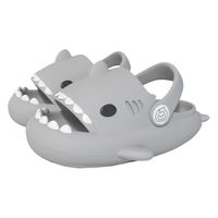 Klapki dziecięce rekinki basenowe piankowe szare antypoślizgowe 32/33