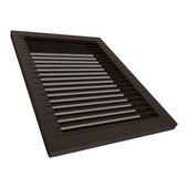 kratka metalowa skośna z siatką 14*21cm brąz - rx 02-719br