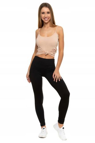 MORAJ Legginsy długie getry damskie kryjące WYSOKI STAN - czarne L/XL na Arena.pl