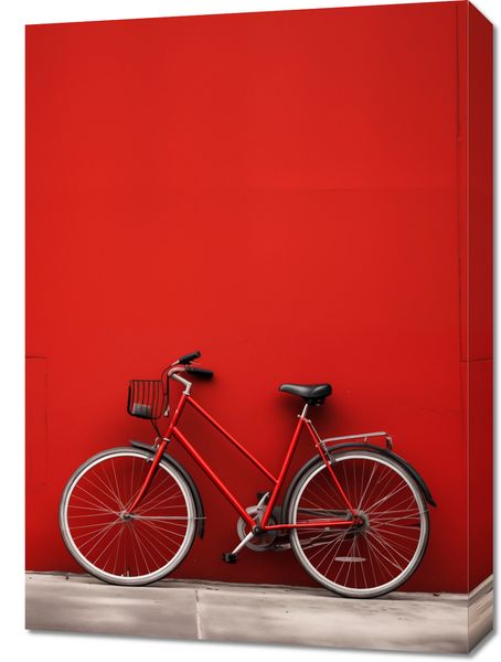 Obraz 50x70cm Czerwony Rower zdjęcie 1