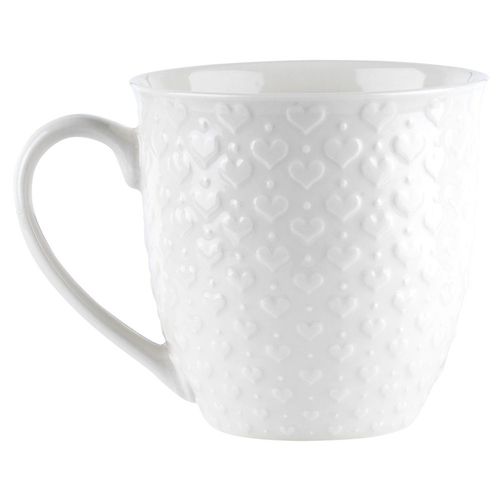 Duży Kubek Ceramiczny do Picia Napojów Kawy Herbaty Ziół Biały 580 ml na Arena.pl