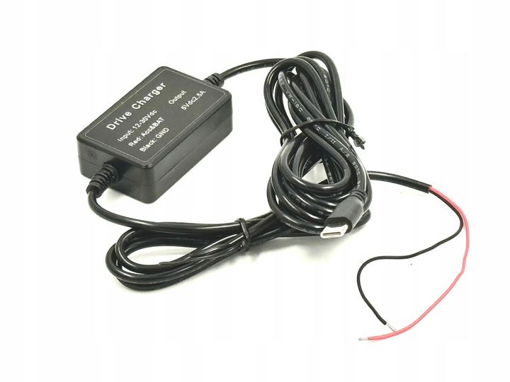 Konwerter adapter samochodowy AC 12V / 24V 5V 2,5A USB C zdjęcie 1