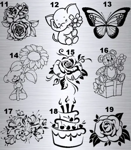 Srebrne Kolczyki 925 Wiszące Serca z Różą Grawer zdjęcie 3