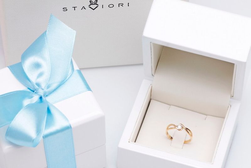 Emaga Złoty pierścionek PZD4357 - Diament zdjęcie 4