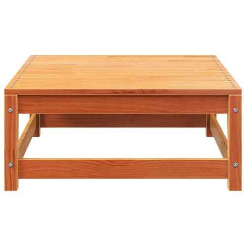 2-osobowa sofa ogrodowa z podnóżkiem, woskowy brąz, lita sosna na Arena.pl